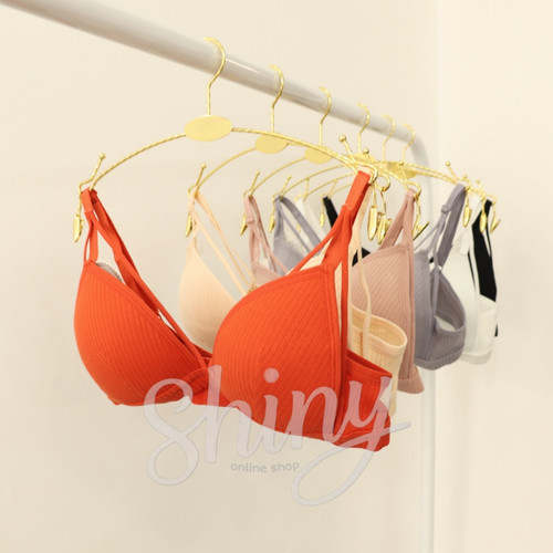 سوتین دخترانه کاپ مثلثی هارنس دار کبریتی وارداتی نیم جک بدون فنر کشی