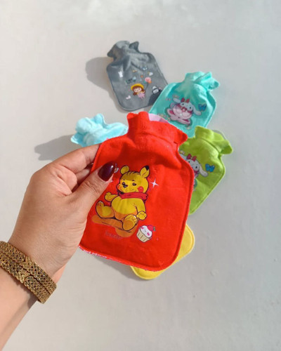 مینی کیسه آبگرم دخترانه کیوت فانتزی عروسکی حوله ای مخملی وارداتی 200 گرم کوچک کارتونی مناسب شورتکس