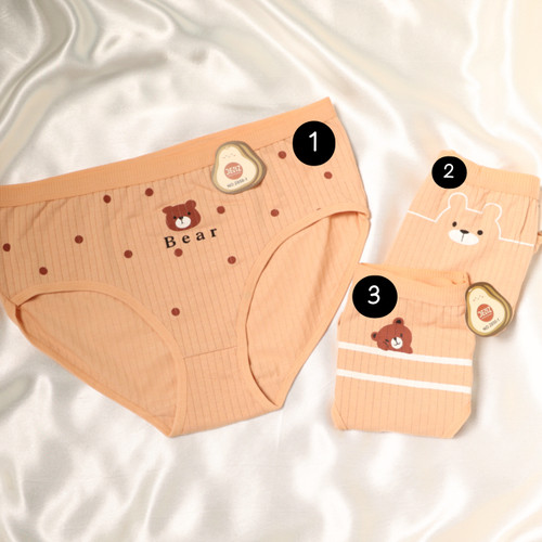 شورت زنانه و دخترانه نخ پنبه عروسکی ضد حساسیت فاق دو لایه گلبهی