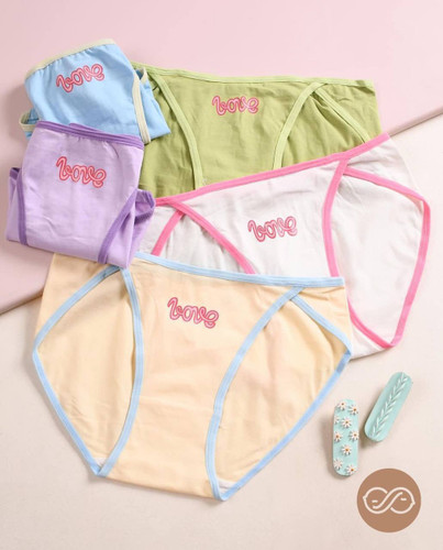 شورت دخترانه Love پاستیلی تمام نخ وارداتی سایز لارج