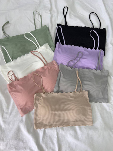 نیمتنه دخترانه لیزری کبریتی بند ماکارون باکیفیت کاپ متحرک وارداتی کیوت فری سایز(۳۶ تا۴۴)